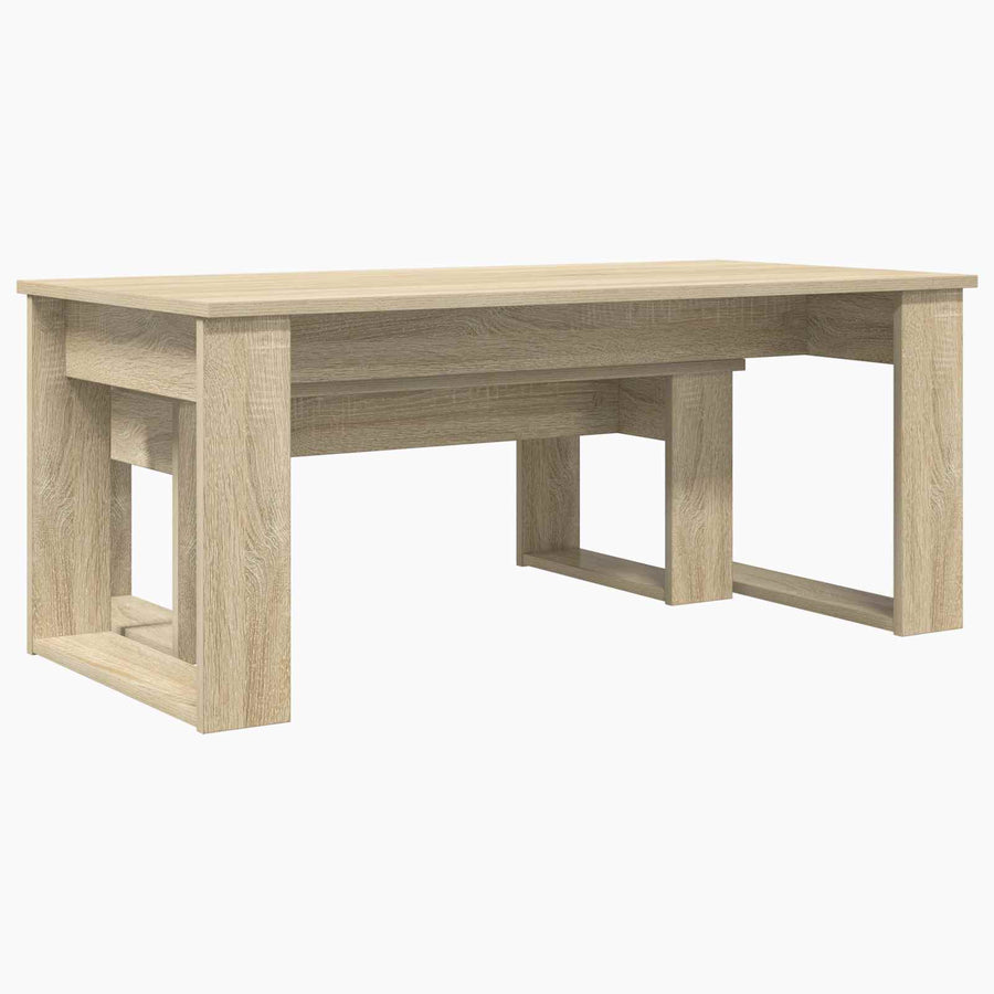 Koffietafel Set 2 pcs Sonoma Eiken Bewerkt hout