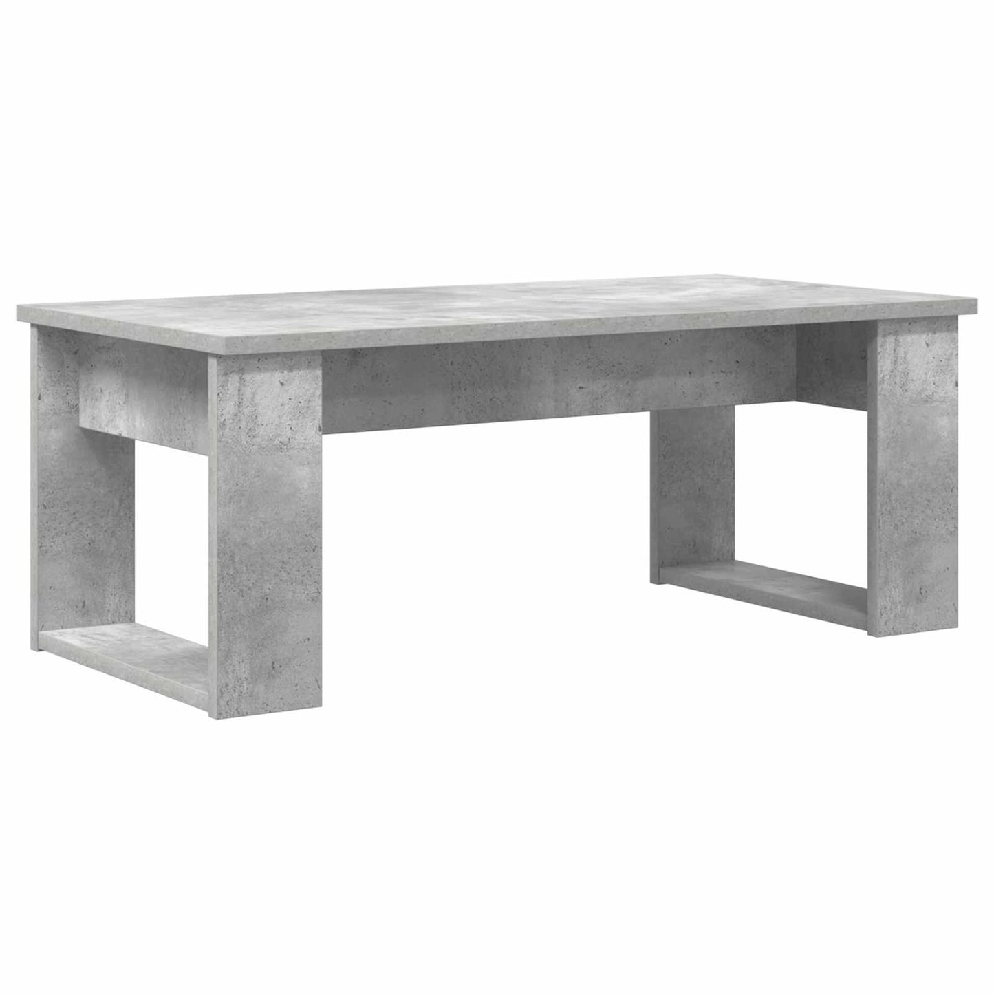Koffietafel Set 2 pcs Beton Grijs Bewerkt hout