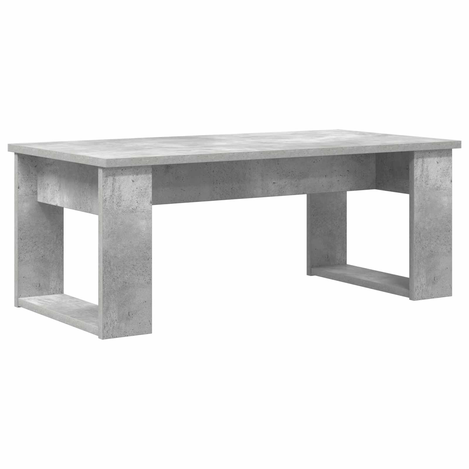 Koffietafel Set 2 pcs Beton Grijs Bewerkt hout