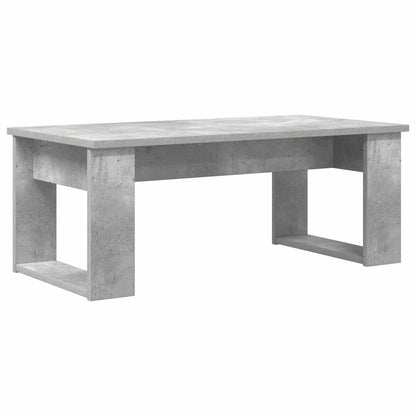 Koffietafel Set 2 pcs Beton Grijs Bewerkt hout