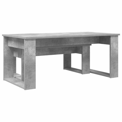 Koffietafel Set 2 pcs Beton Grijs Bewerkt hout