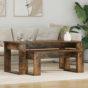 Koffietafel set 2 stuks gerookt eiken 100x50x42 cm