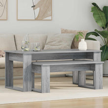 Koffietafel Set 2 pcs Grijs Sonoma Bewerkt hout