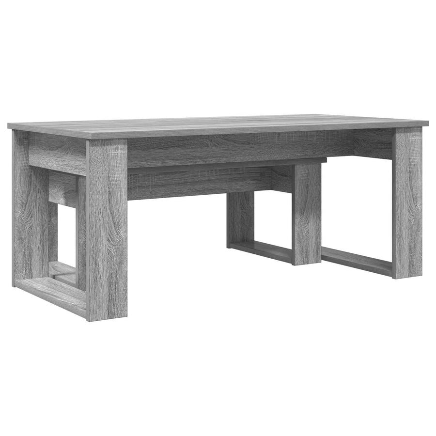 Koffietafel Set 2 pcs Grijs Sonoma Bewerkt hout