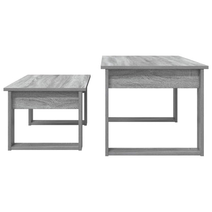 Koffietafel Set 2 pcs Grijs Sonoma Bewerkt hout