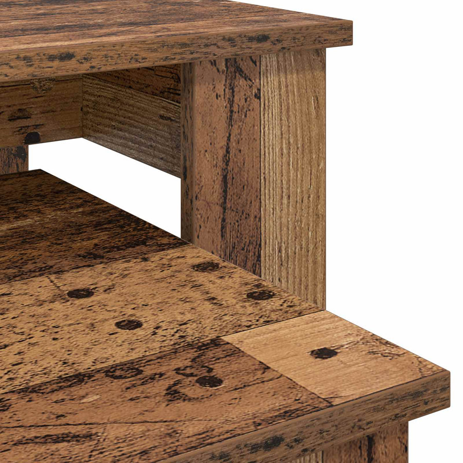 Koffietafel Set 2 pcs Oudhout Bewerkt hout
