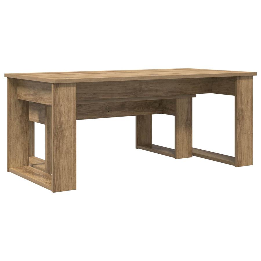 Koffietafel Set 2 pcs Artisan Eiken Bewerkt hout