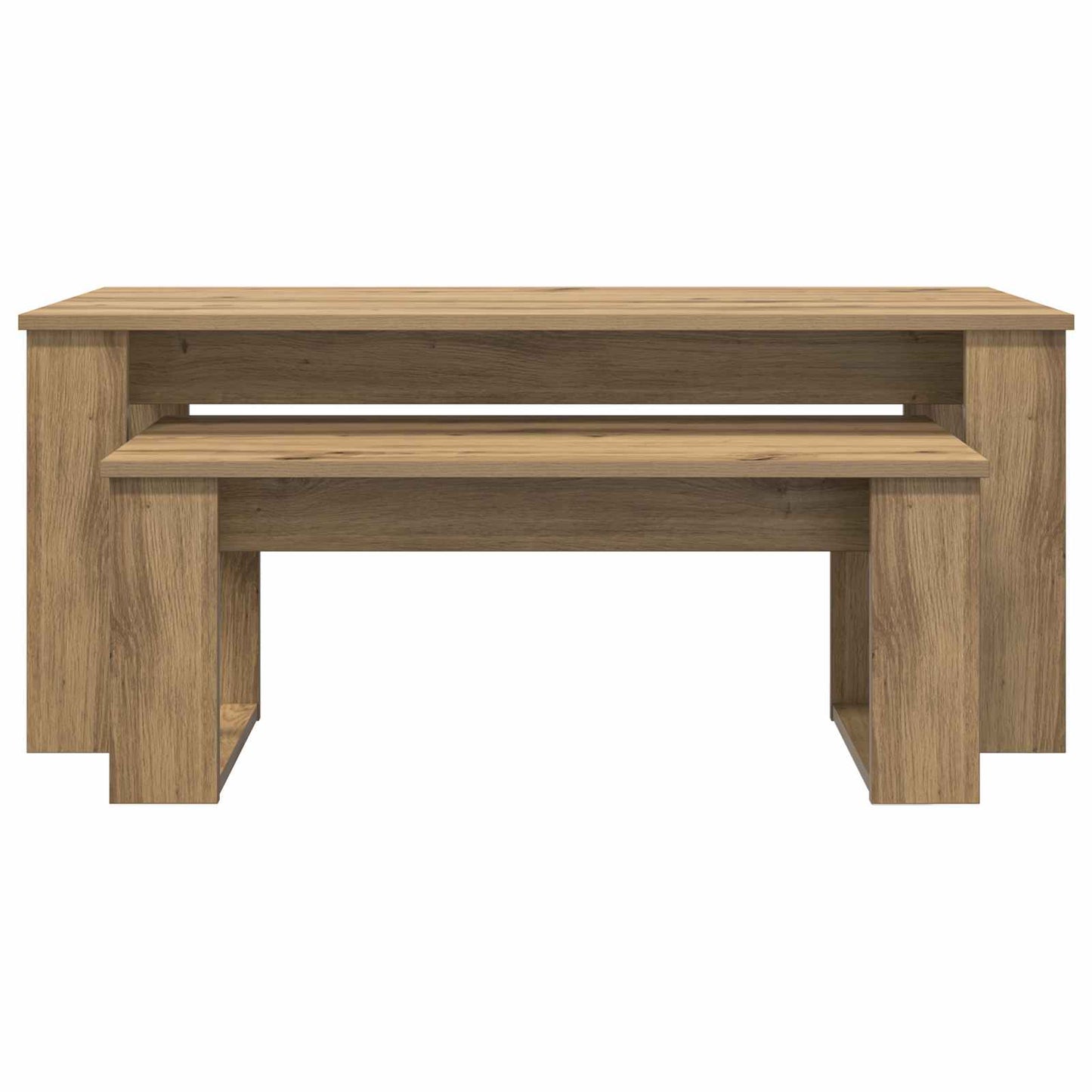 Koffietafel Set 2 pcs Artisan Eiken Bewerkt hout