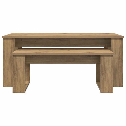 Koffietafel Set 2 pcs Artisan Eiken Bewerkt hout