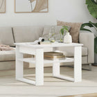 Salontafel met opslag 64x54x44 cm wit bewerkt hout