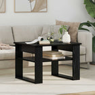 Salontafel 64x54x44 cm zwart eiken bewerkt hout