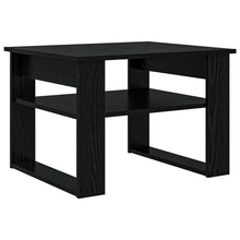 Salontafel met opslag Zwart Eiken 64 x 54 x 44 cm Bewerkt hout