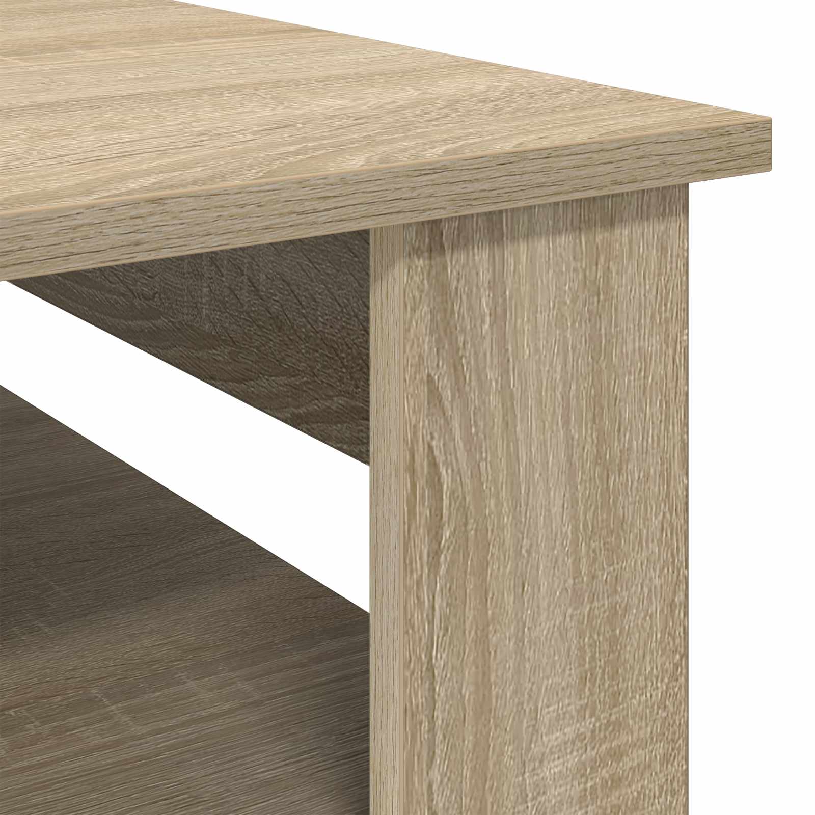 Salontafel met opslag Sonoma Eiken 64 x 54 x 44 cm Bewerkt hout