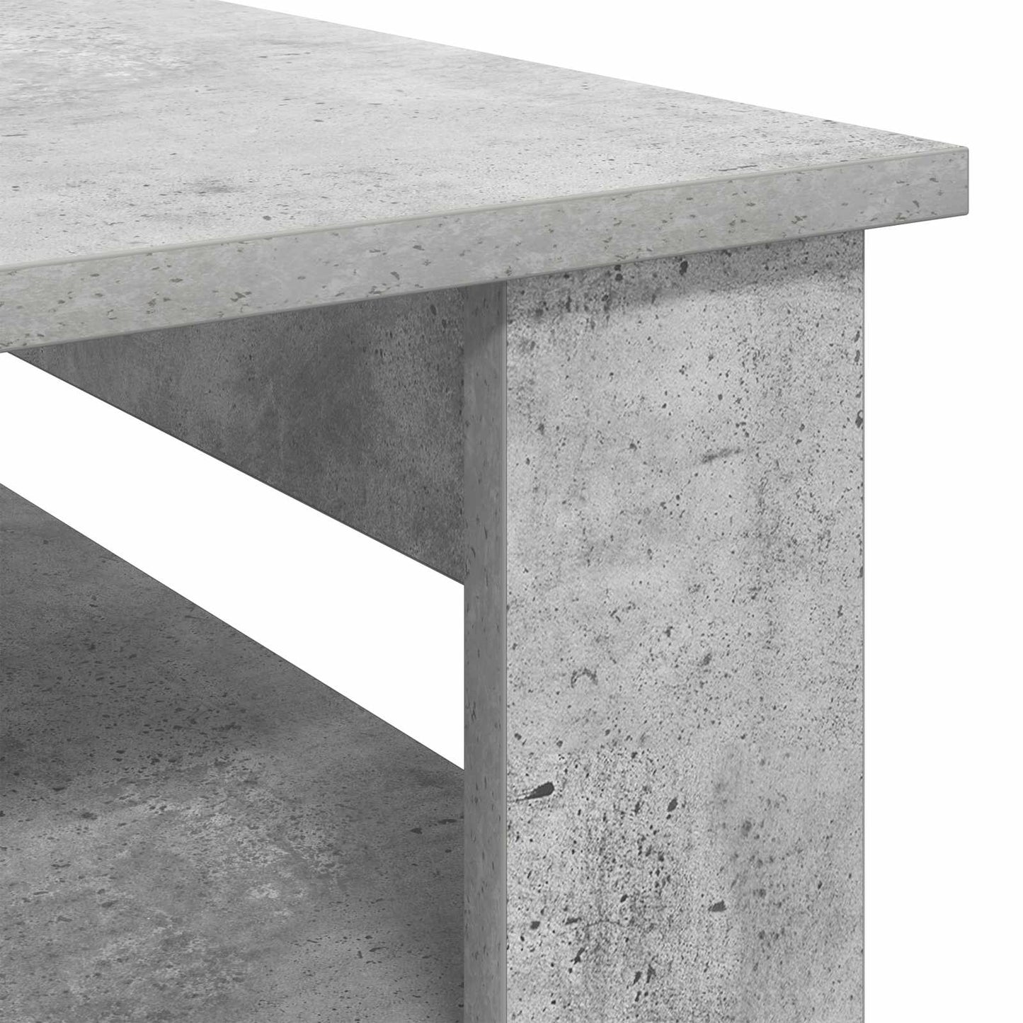 Salontafel met opslag Beton Grijs 64 x 54 x 44 cm Bewerkt hout