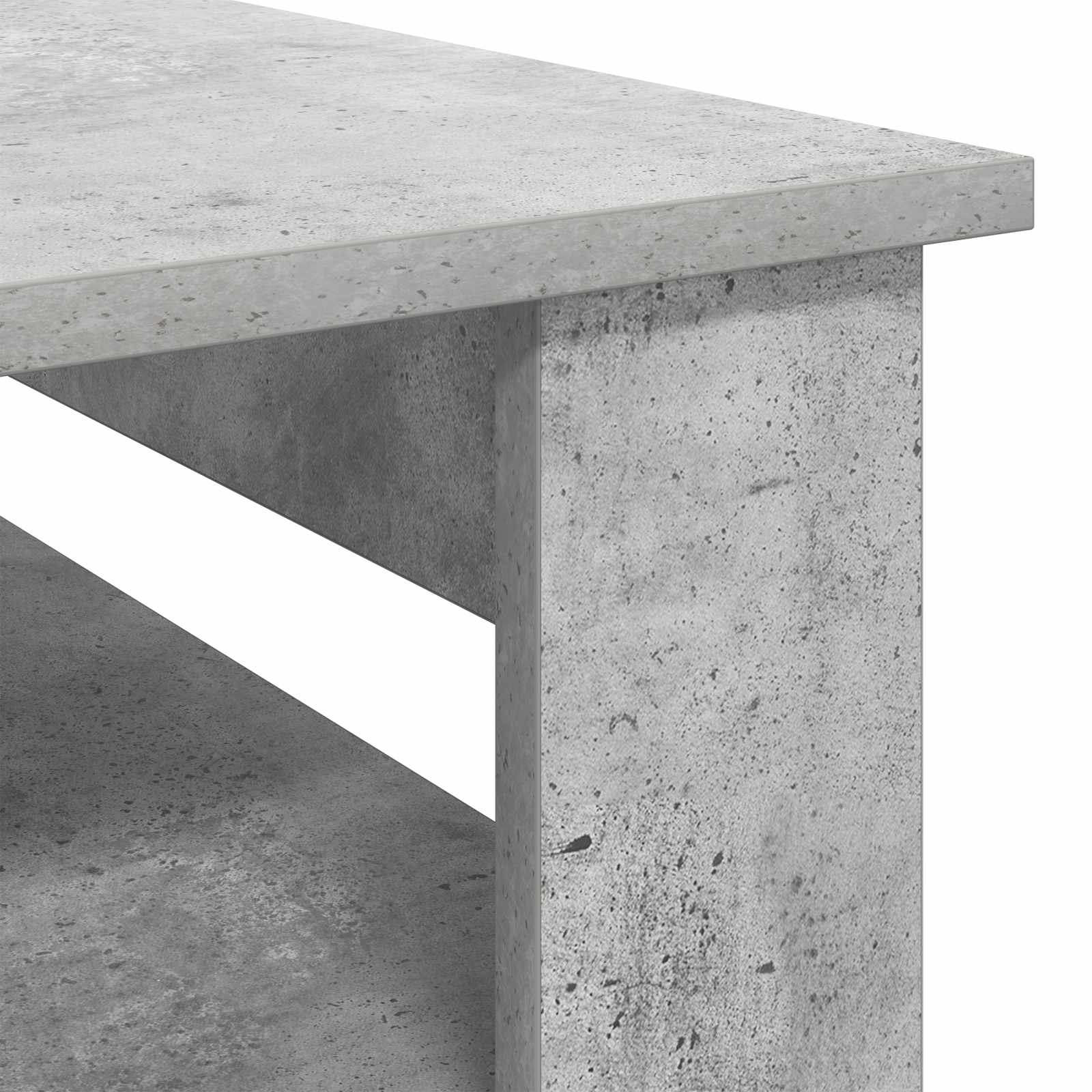 Salontafel met opslag Beton Grijs 64 x 54 x 44 cm Bewerkt hout