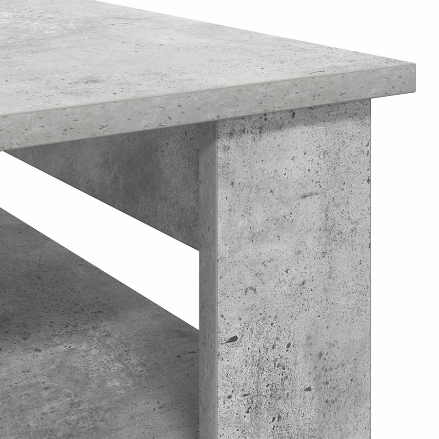 Salontafel met opslag Beton Grijs 64 x 54 x 44 cm Bewerkt hout