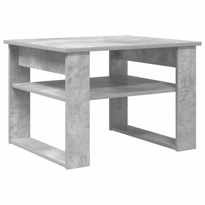 Salontafel met opslag Beton Grijs 64 x 54 x 44 cm Bewerkt hout