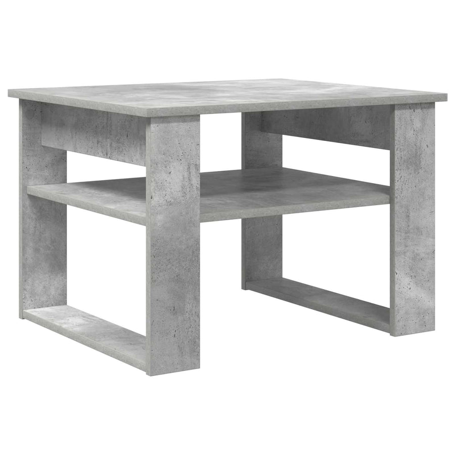 Salontafel met opslag Beton Grijs 64 x 54 x 44 cm Bewerkt hout