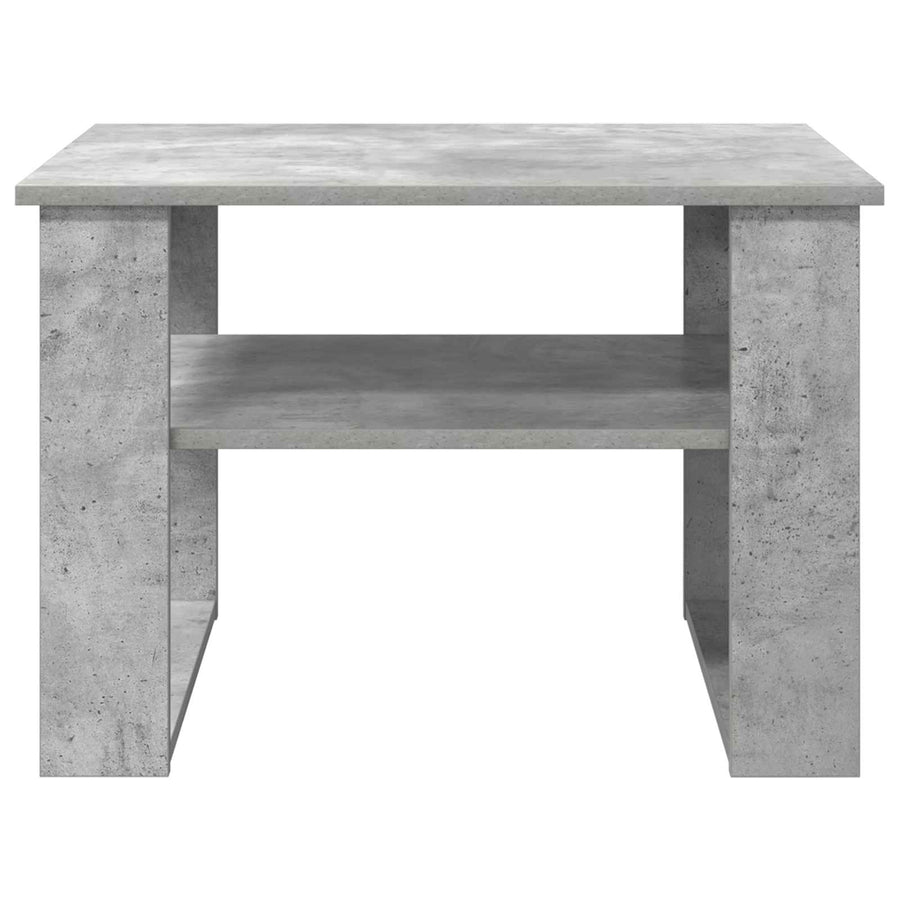 Salontafel met opslag Beton Grijs 64 x 54 x 44 cm Bewerkt hout