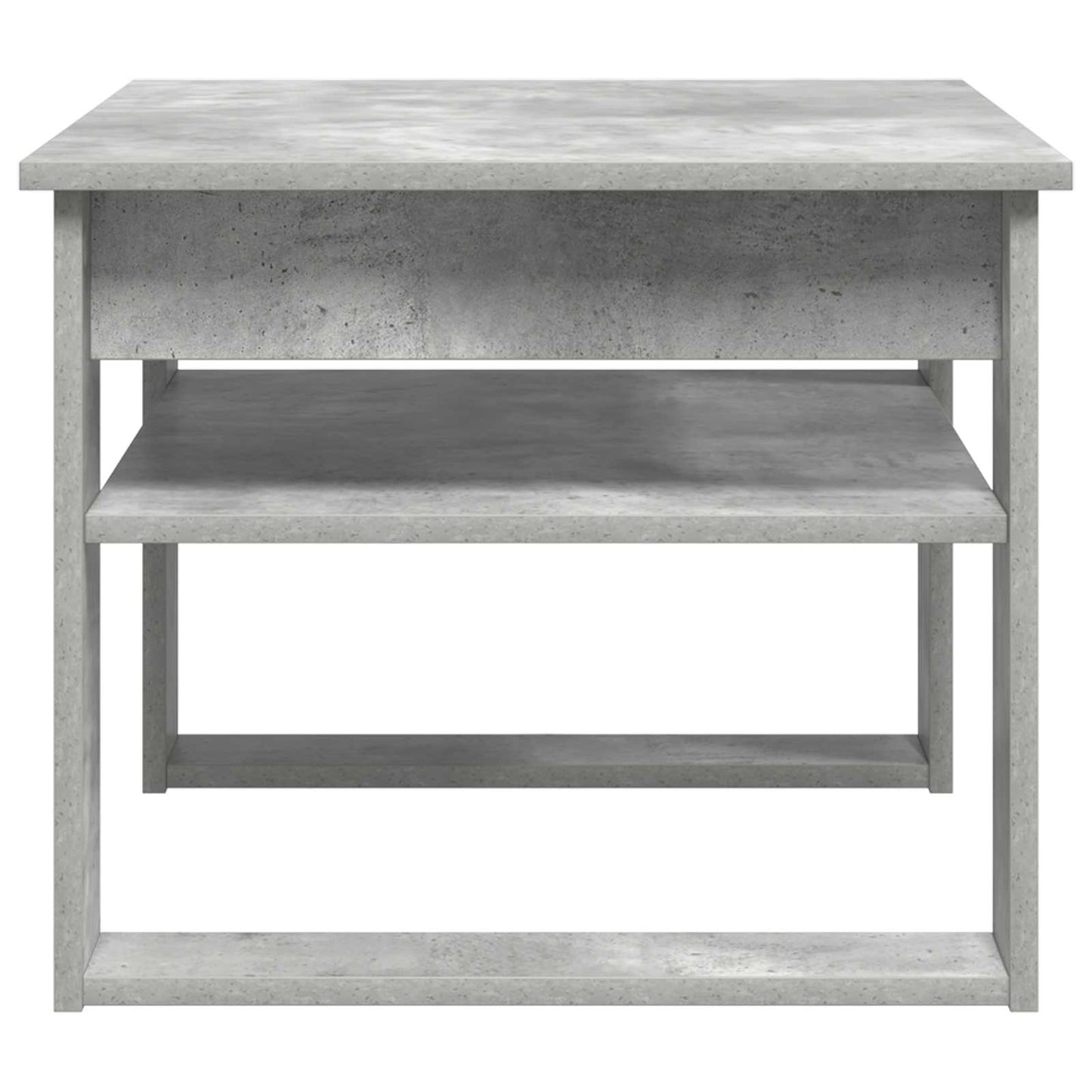 Salontafel met opslag Beton Grijs 64 x 54 x 44 cm Bewerkt hout