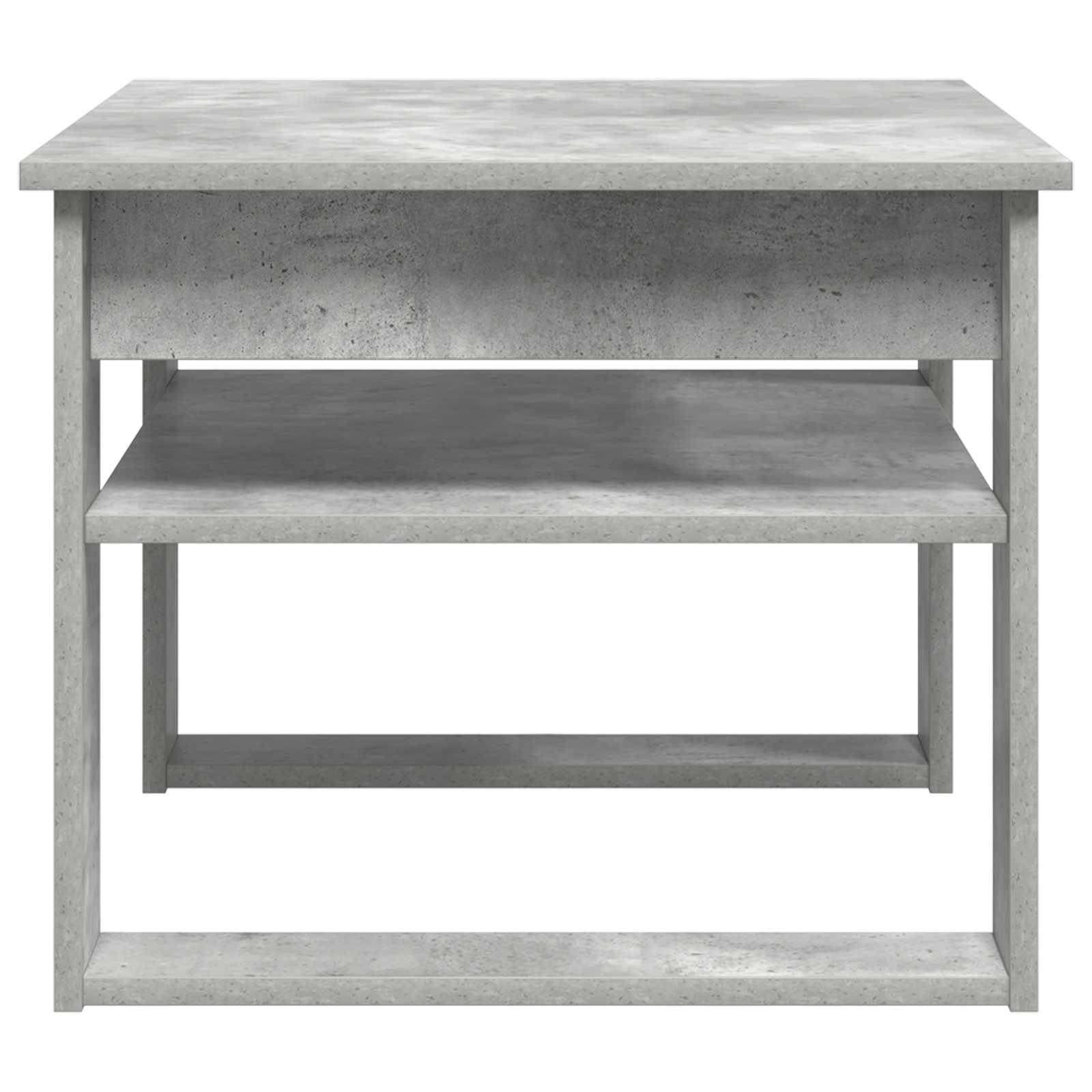 Salontafel met opslag Beton Grijs 64 x 54 x 44 cm Bewerkt hout