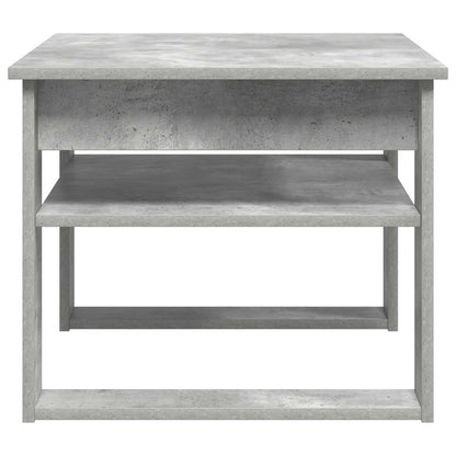 Salontafel met opslag Beton Grijs 64 x 54 x 44 cm Bewerkt hout
