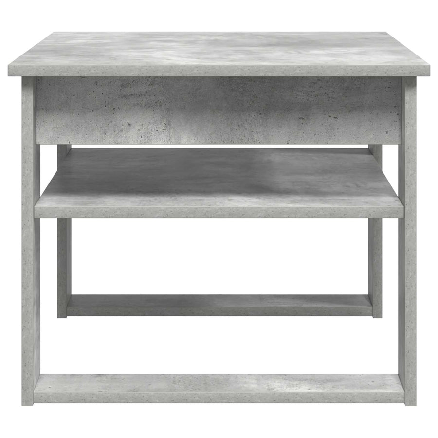 Salontafel met opslag Beton Grijs 64 x 54 x 44 cm Bewerkt hout