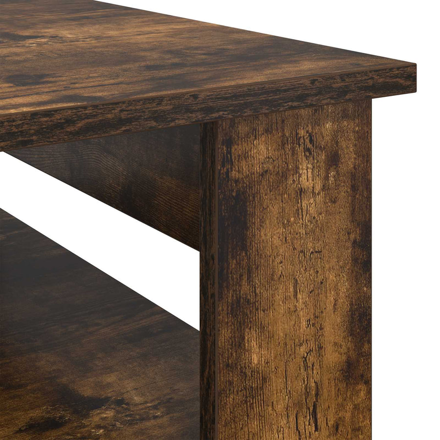 Salontafel Gerookt eiken 64 x 54 x 44 cm Bewerkt hout