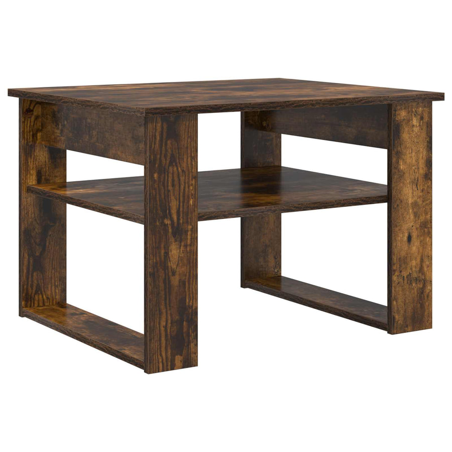 Salontafel Gerookt eiken 64 x 54 x 44 cm Bewerkt hout
