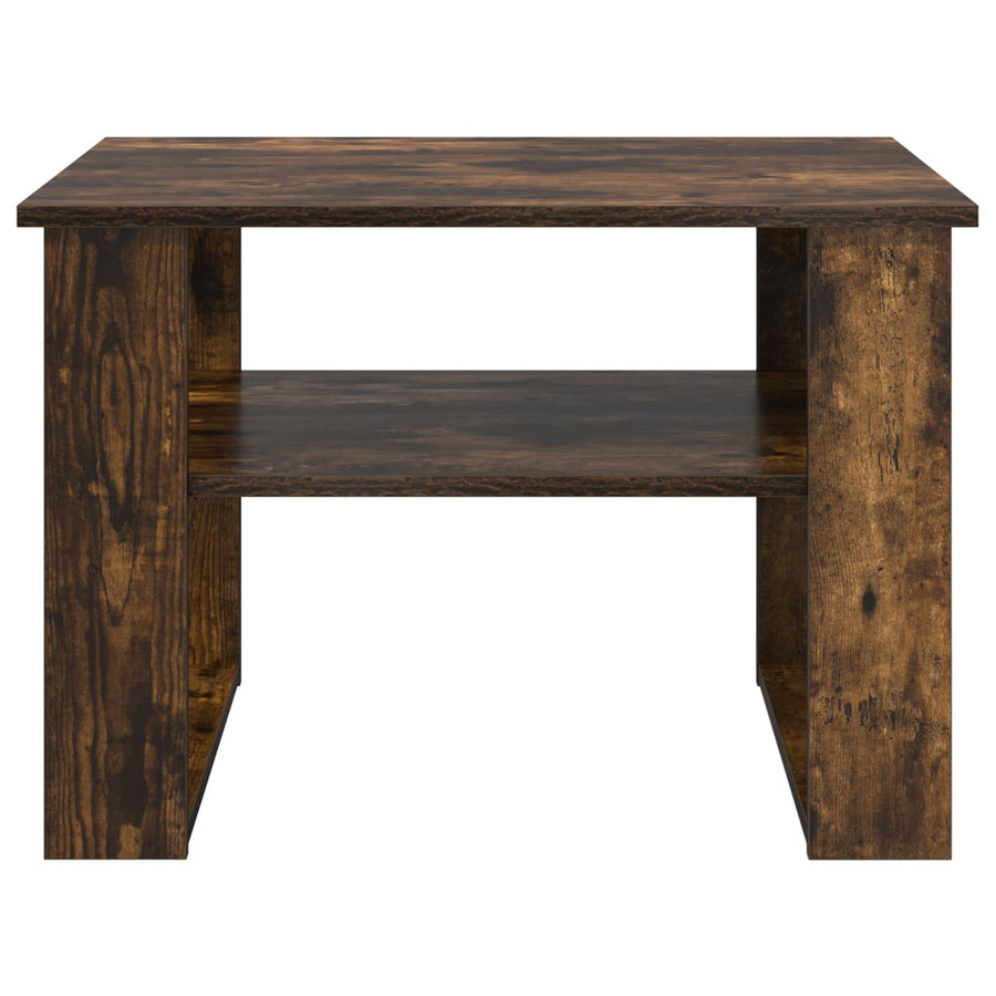 Salontafel Gerookt eiken 64 x 54 x 44 cm Bewerkt hout