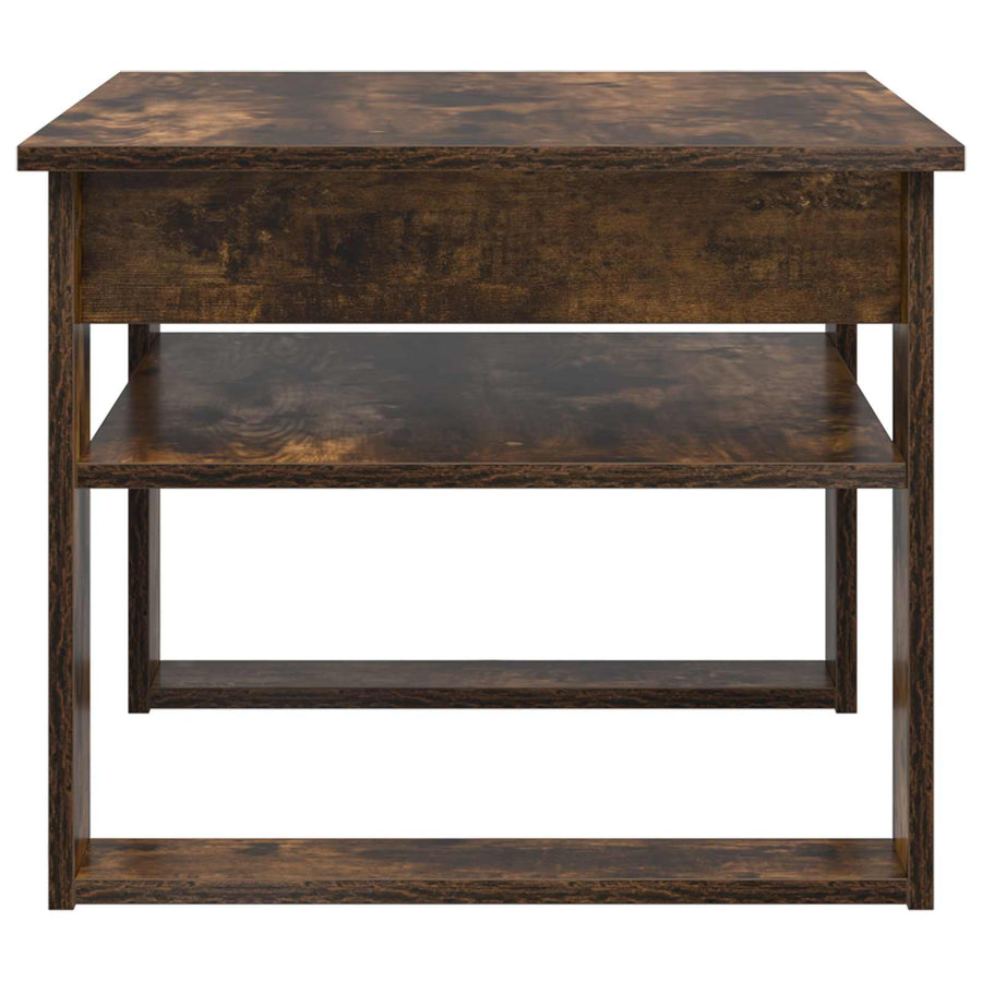 Salontafel Gerookt eiken 64 x 54 x 44 cm Bewerkt hout