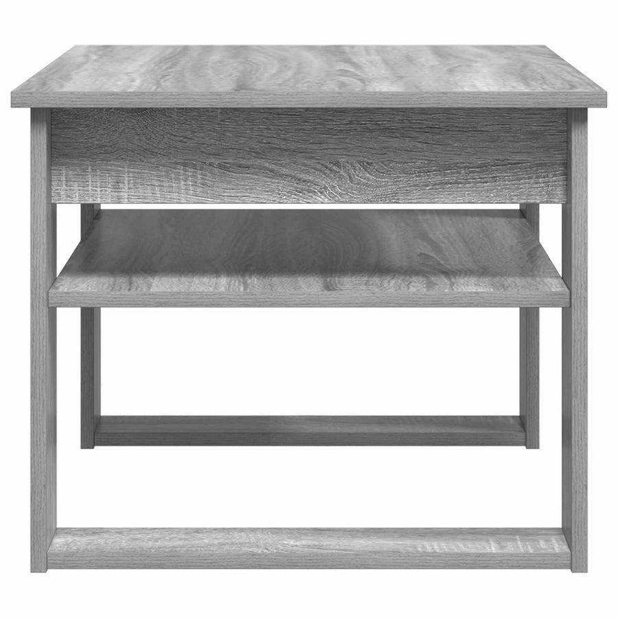 Salontafel met opslag Grijs Sonoma 64 x 54 x 44 cm Bewerkt hout