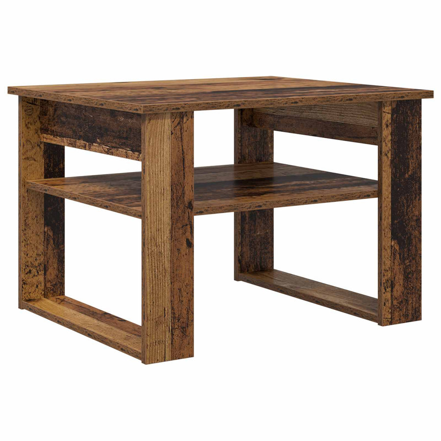 Salontafel met opslag Oudhout 64 x 54 x 44 cm Bewerkt hout