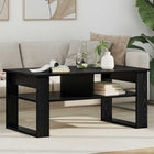 Salontafel met opslag 96x54x44 cm zwart eiken