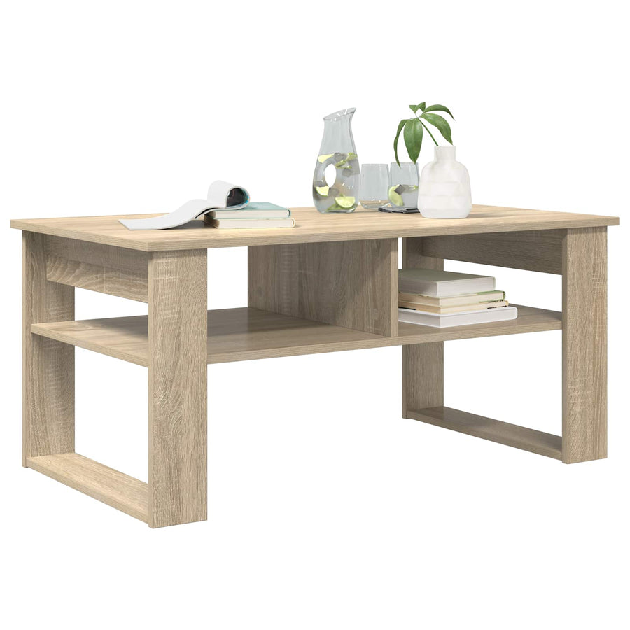 Salontafel met opslag Sonoma Eiken 96 x 54 x 44 cm Bewerkt hout