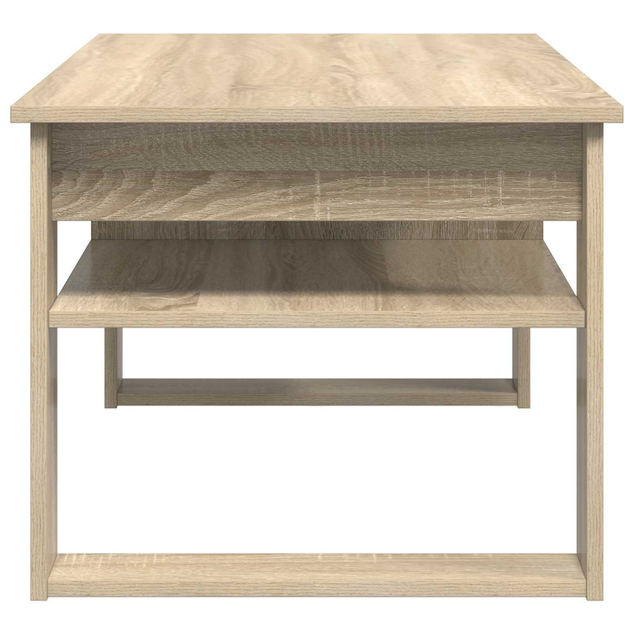 Salontafel met opslag Sonoma Eiken 96 x 54 x 44 cm Bewerkt hout