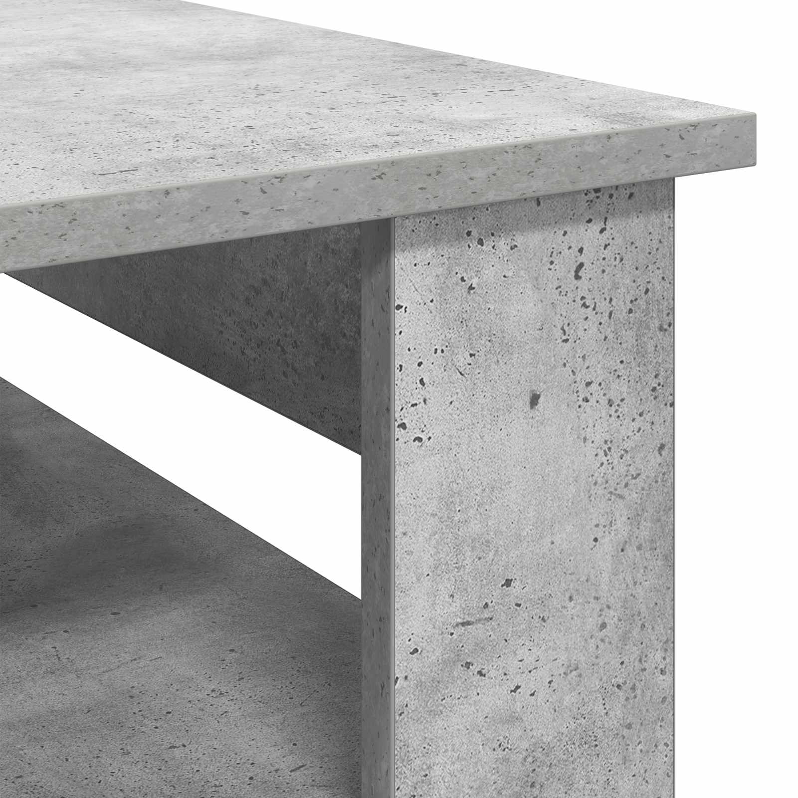 Salontafel met opslag Beton Grijs 96 x 54 x 44 cm Bewerkt hout