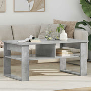 Salontafel beton grijs 96x54x44 cm bewerkt hout