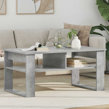 Salontafel met opslag Beton Grijs 96 x 54 x 44 cm Bewerkt hout
