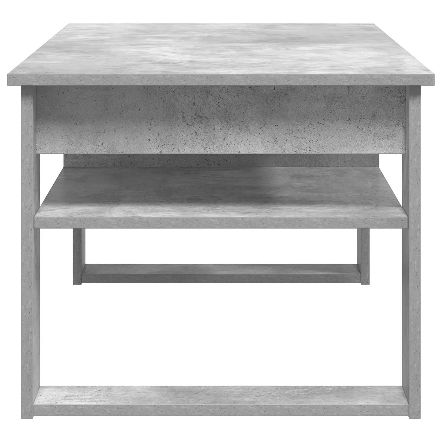 Salontafel met opslag Beton Grijs 96 x 54 x 44 cm Bewerkt hout