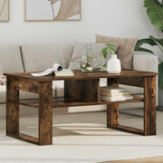 Salontafel gerookt eiken 96x54x44 cm bewerkt hout