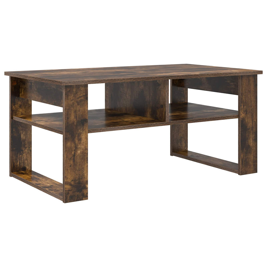 Salontafel Gerookt eiken 96 x 54 x 44 cm Bewerkt hout