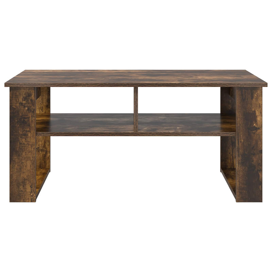 Salontafel Gerookt eiken 96 x 54 x 44 cm Bewerkt hout