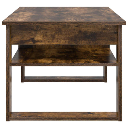 Salontafel Gerookt eiken 96 x 54 x 44 cm Bewerkt hout