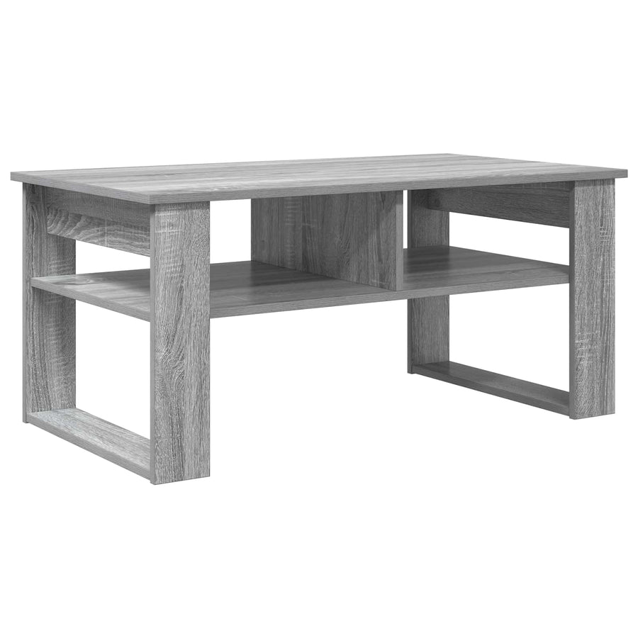 Salontafel met opslag Grijs Sonoma 96 x 54 x 44 cm Bewerkt hout