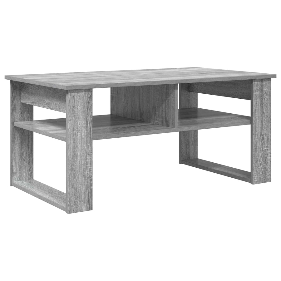 Salontafel met opslag Grijs Sonoma 96 x 54 x 44 cm Bewerkt hout
