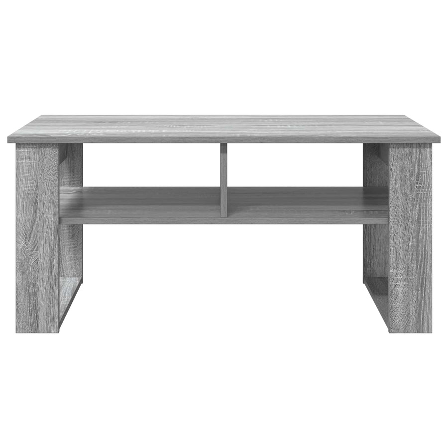 Salontafel met opslag Grijs Sonoma 96 x 54 x 44 cm Bewerkt hout