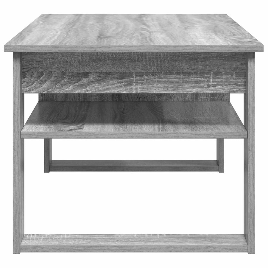 Salontafel met opslag Grijs Sonoma 96 x 54 x 44 cm Bewerkt hout