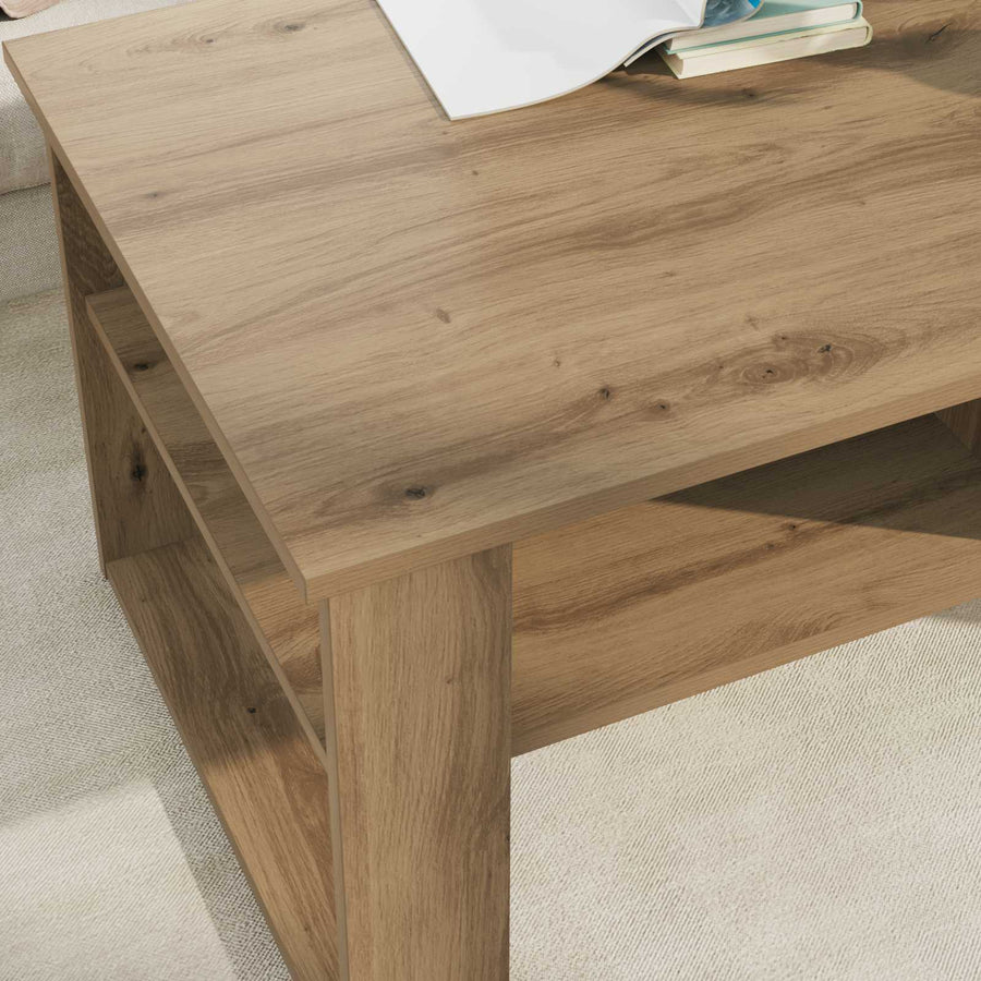 Salontafel Artisan Eiken 96 x 54 x 44 cm Bewerkt hout