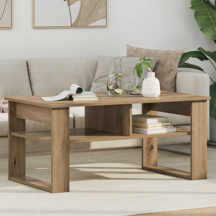 Salontafel Artisan Eiken 96 x 54 x 44 cm Bewerkt hout